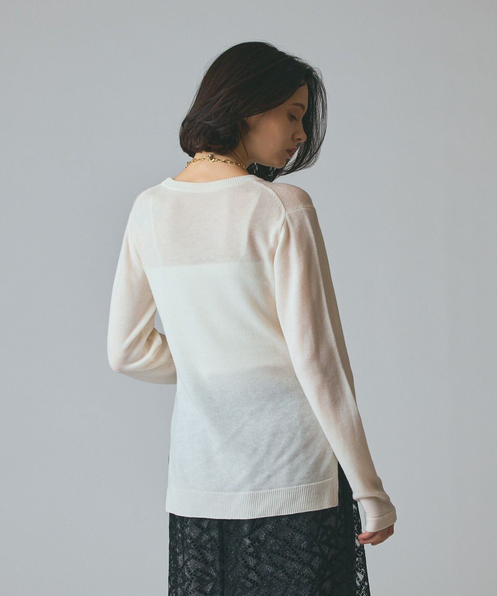 GRACE CONTINENTAL ボウ付ニットトップ 