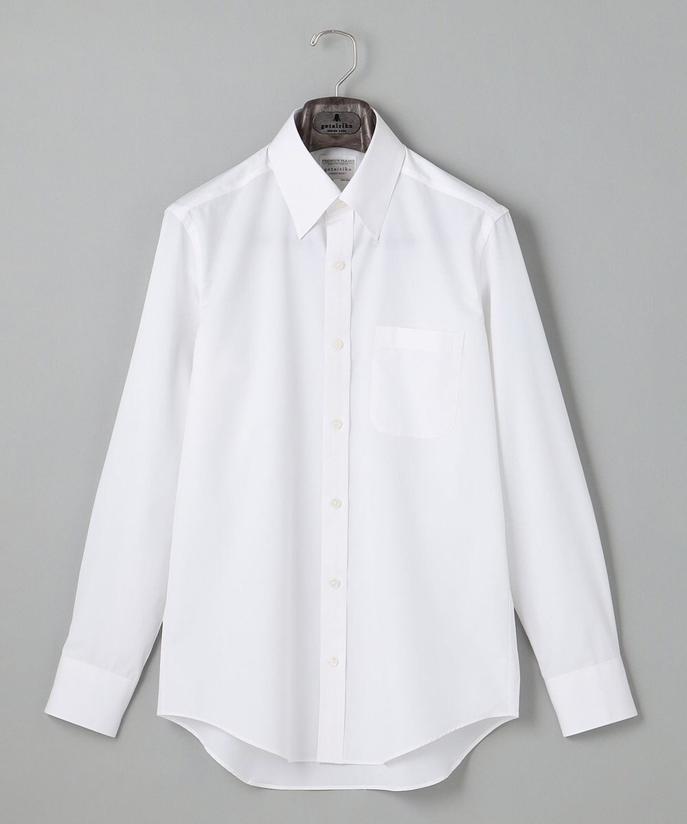 GOTAIRIKU 【形態安定】PREMIUMPLEATS_スナップダウン_通年ドレスシャツ（無地/織柄） 