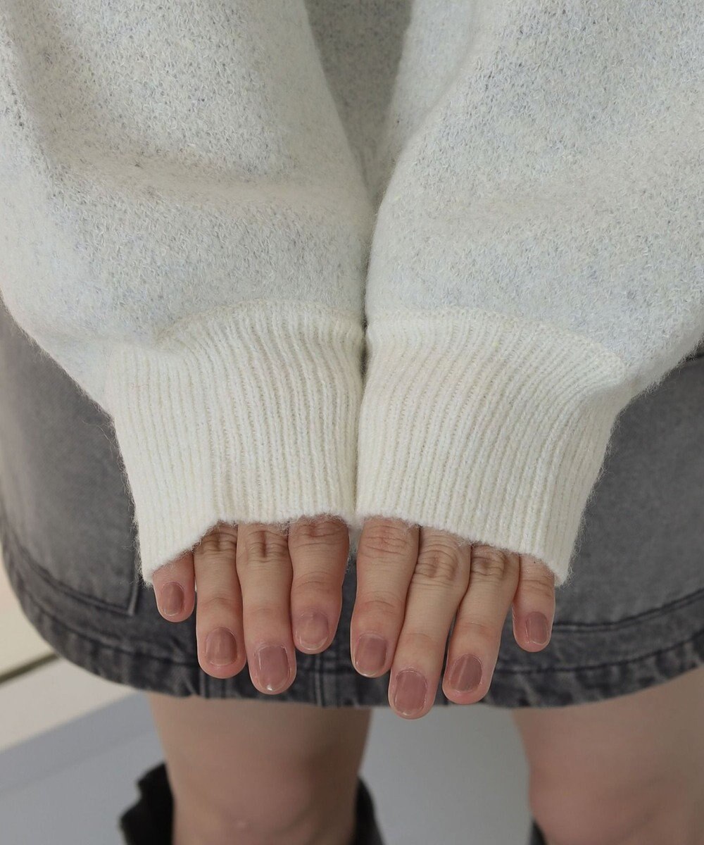 WEGO フラッフィーハーフジップニット 