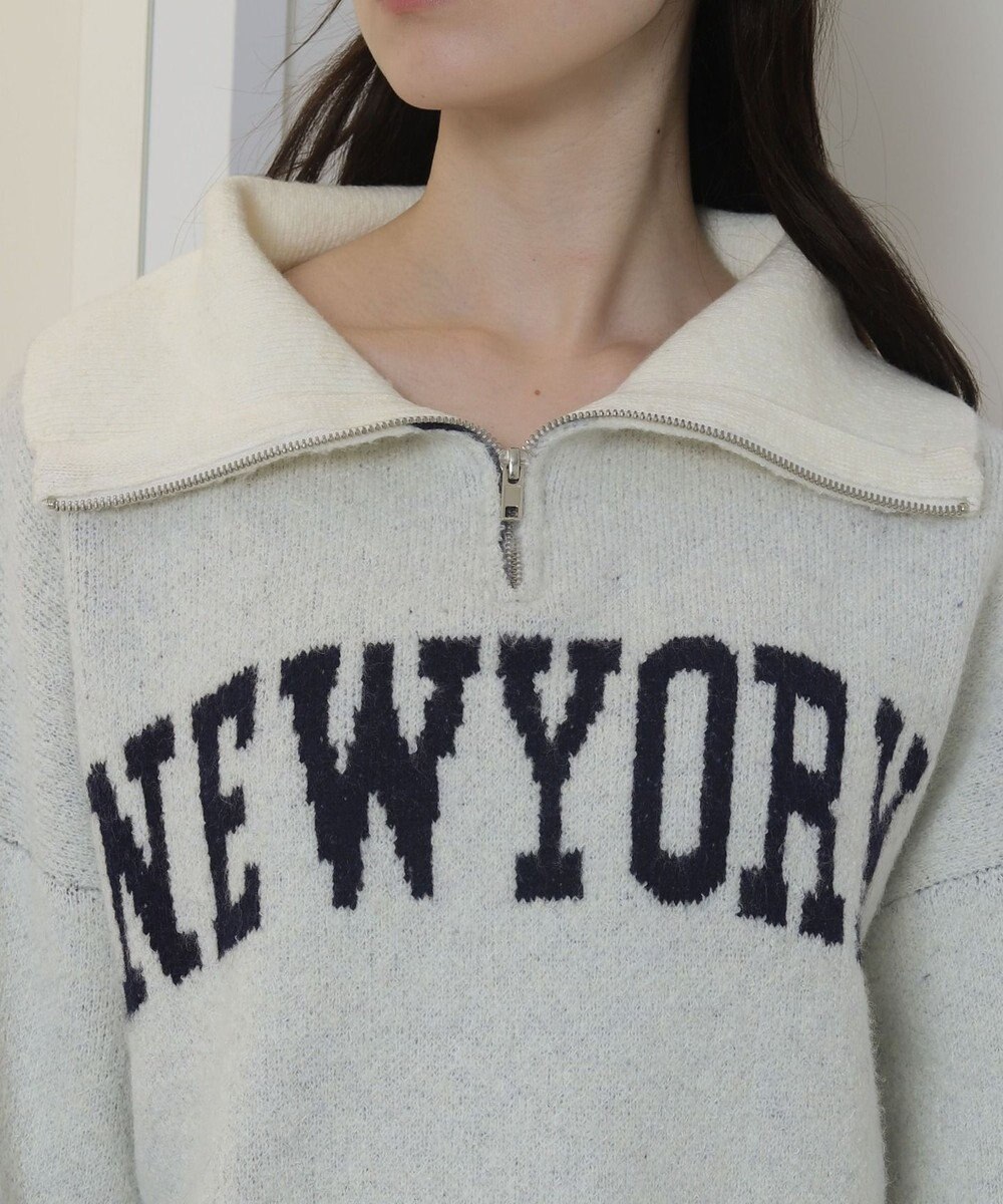 WEGO フラッフィーハーフジップニット 