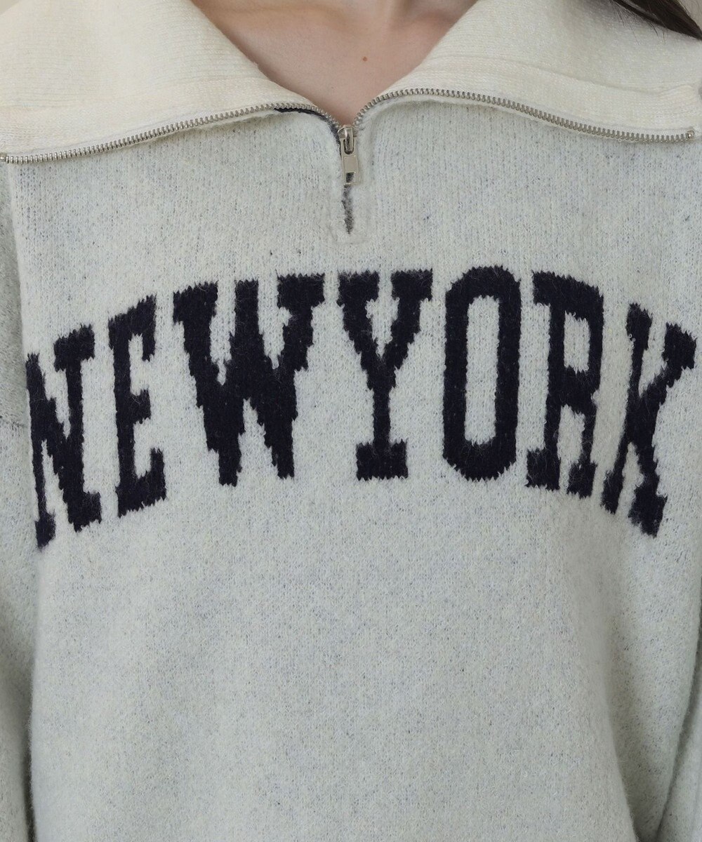 WEGO フラッフィーハーフジップニット 