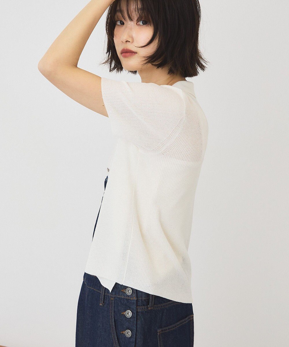 AMERICAN HOLIC 襟付きスキッパー半袖ニットポロ 