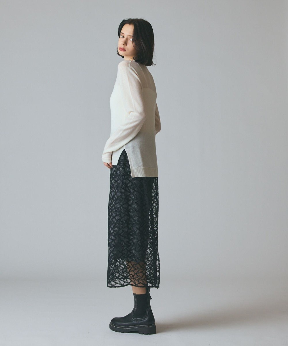 GRACE CONTINENTAL ボウ付ニットトップ 