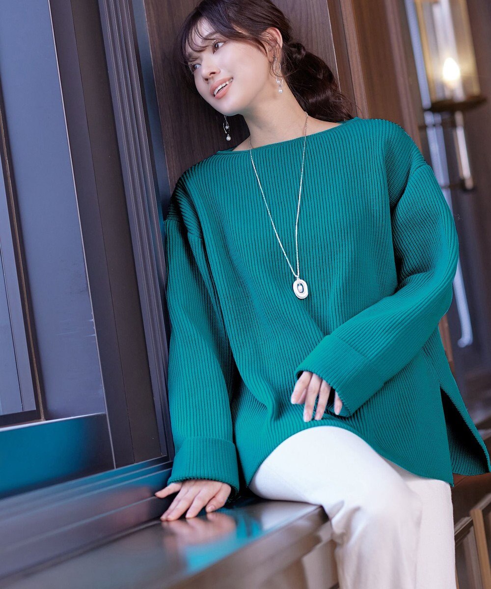 Tiaclasse 【洗える】軽量ワイドスリーブニット 