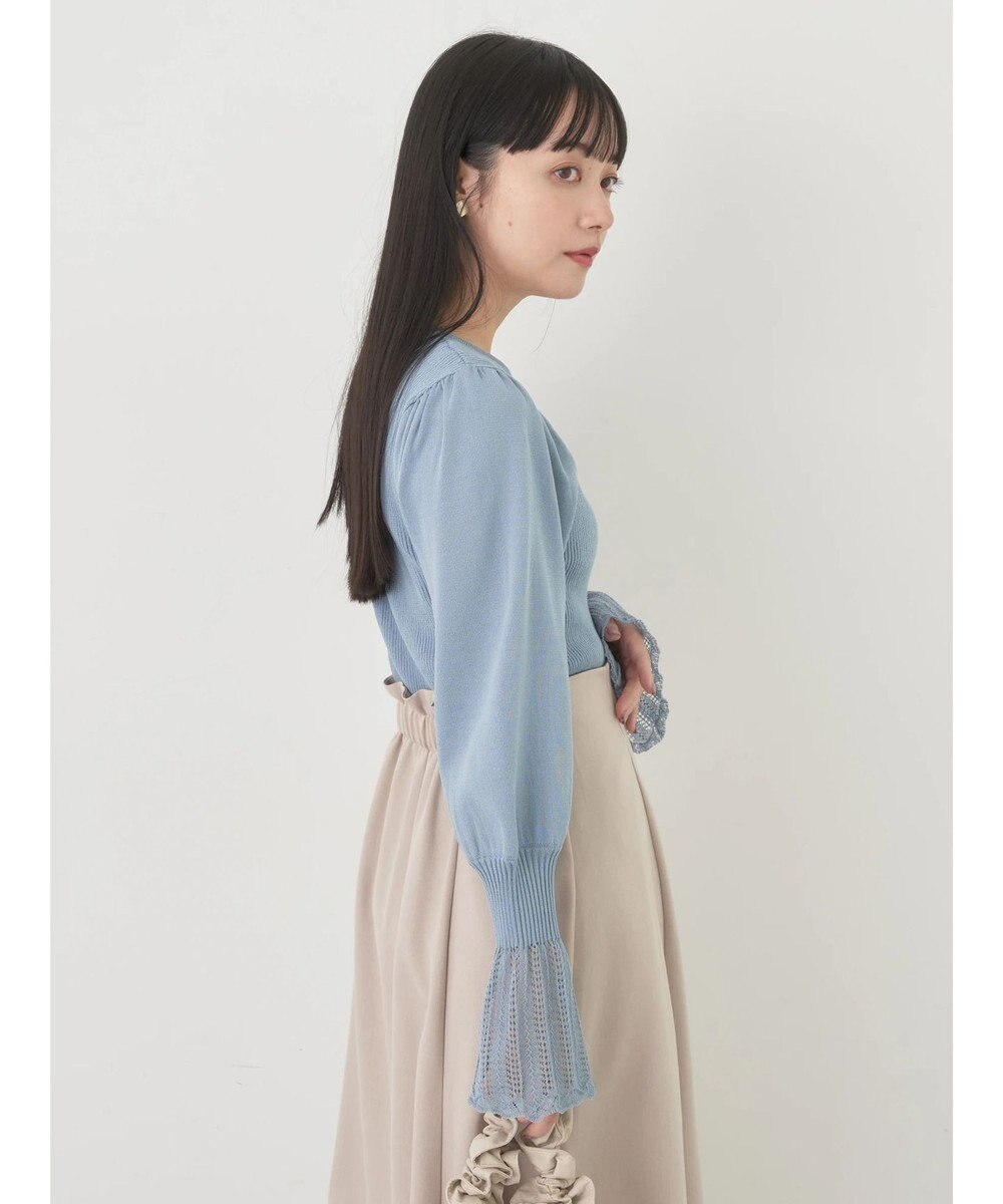 earth music&ecology 袖ポイントニットプルオーバー 