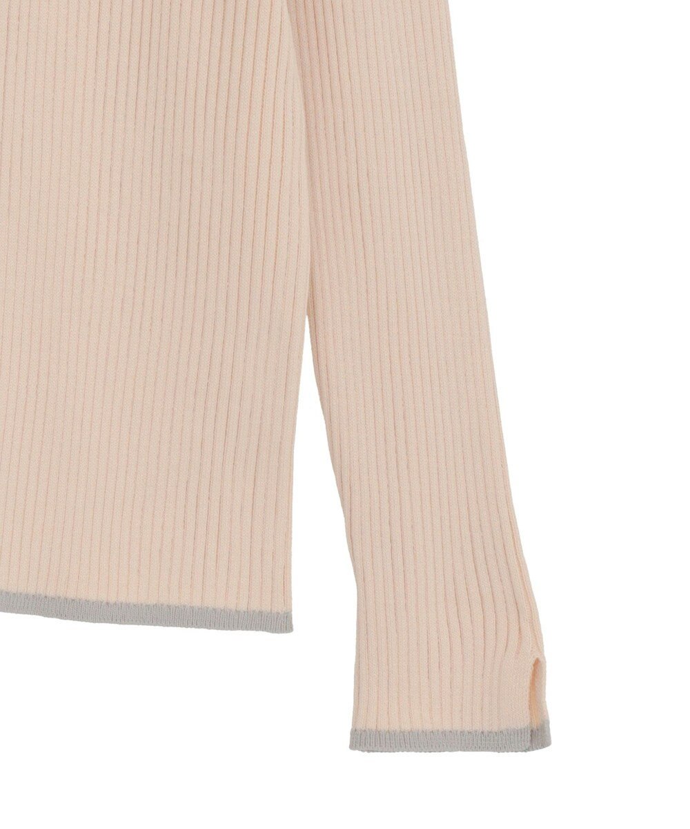 earth music&ecology バイカラートリムロングニットカーディガン 