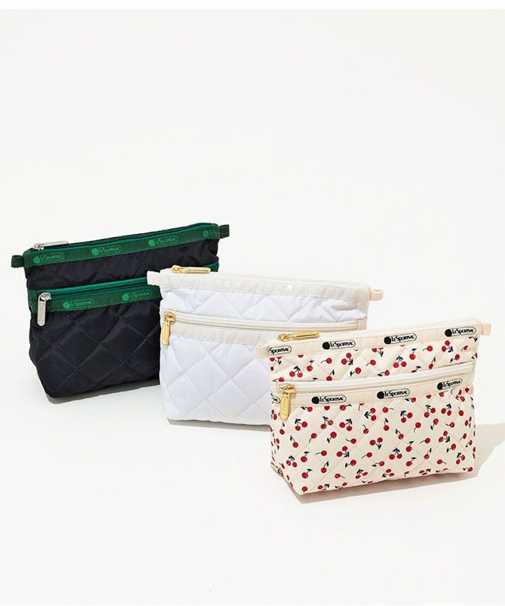 LeSportsac PERFECT COSME POUCH/ピュアホワイトキルト 