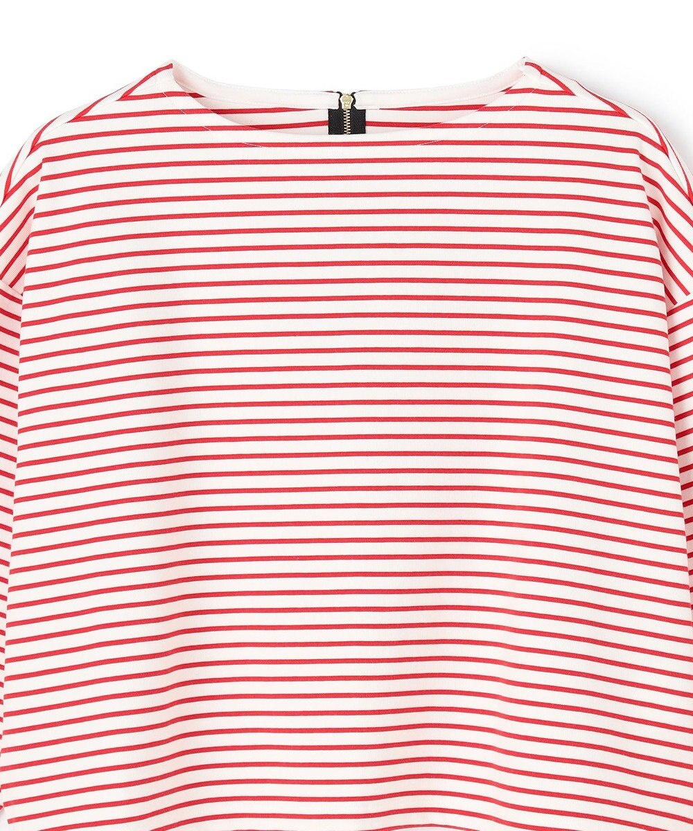 UNFILO ドライタッチリブ バックZIP ボーダートップス 