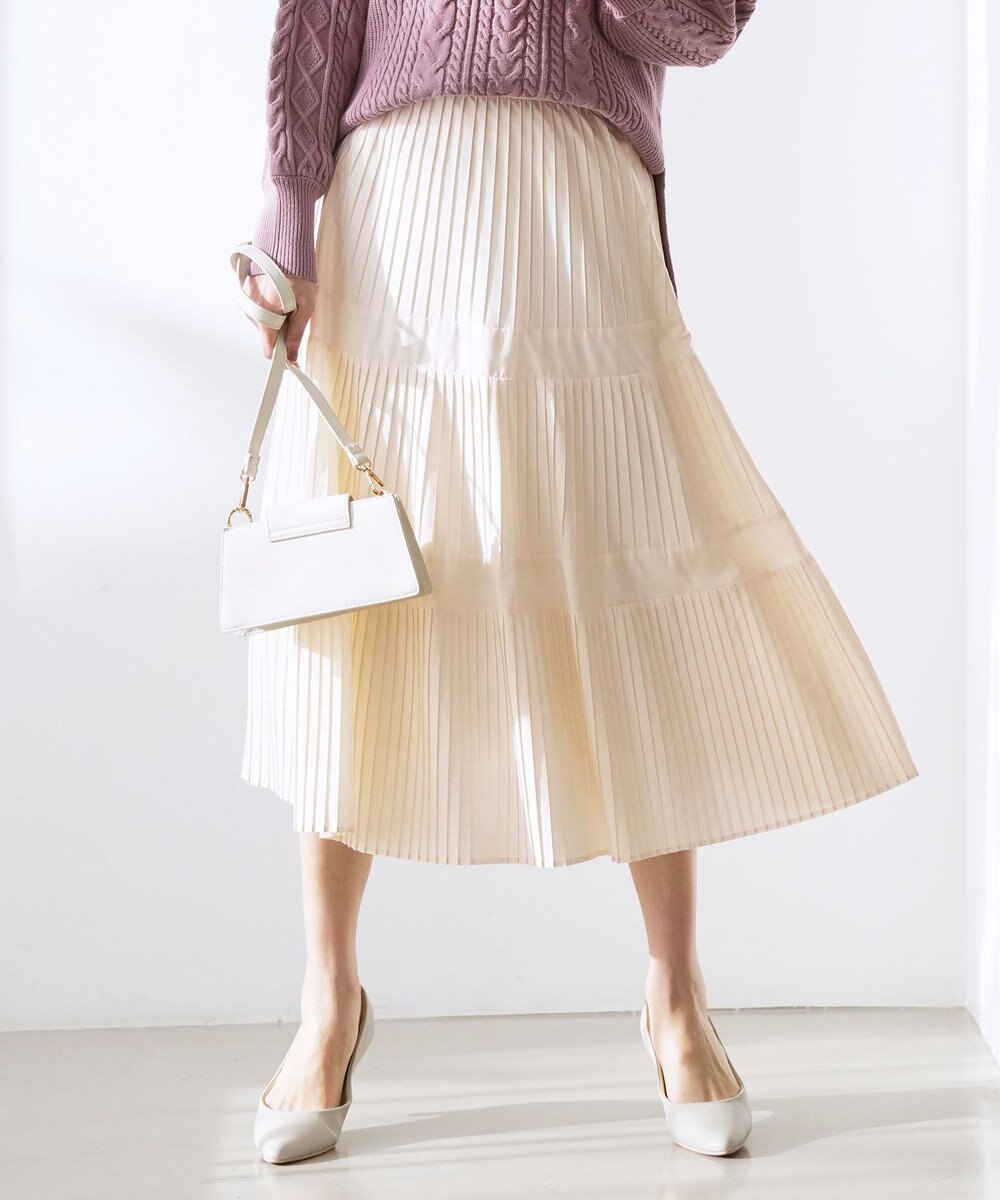 ANY SIS プリーツ切替 スカート 