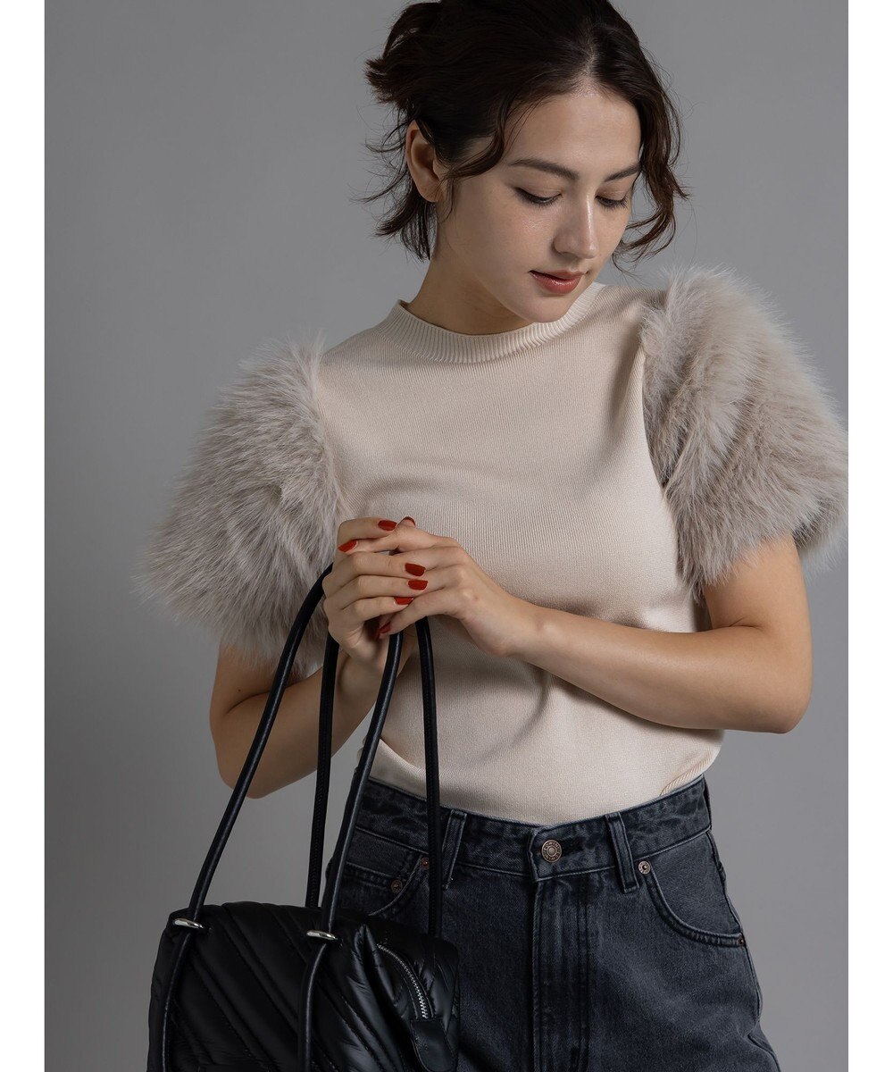 Te chichi スリーブファーニットプルオーバー《2025Autumn catalog item》 