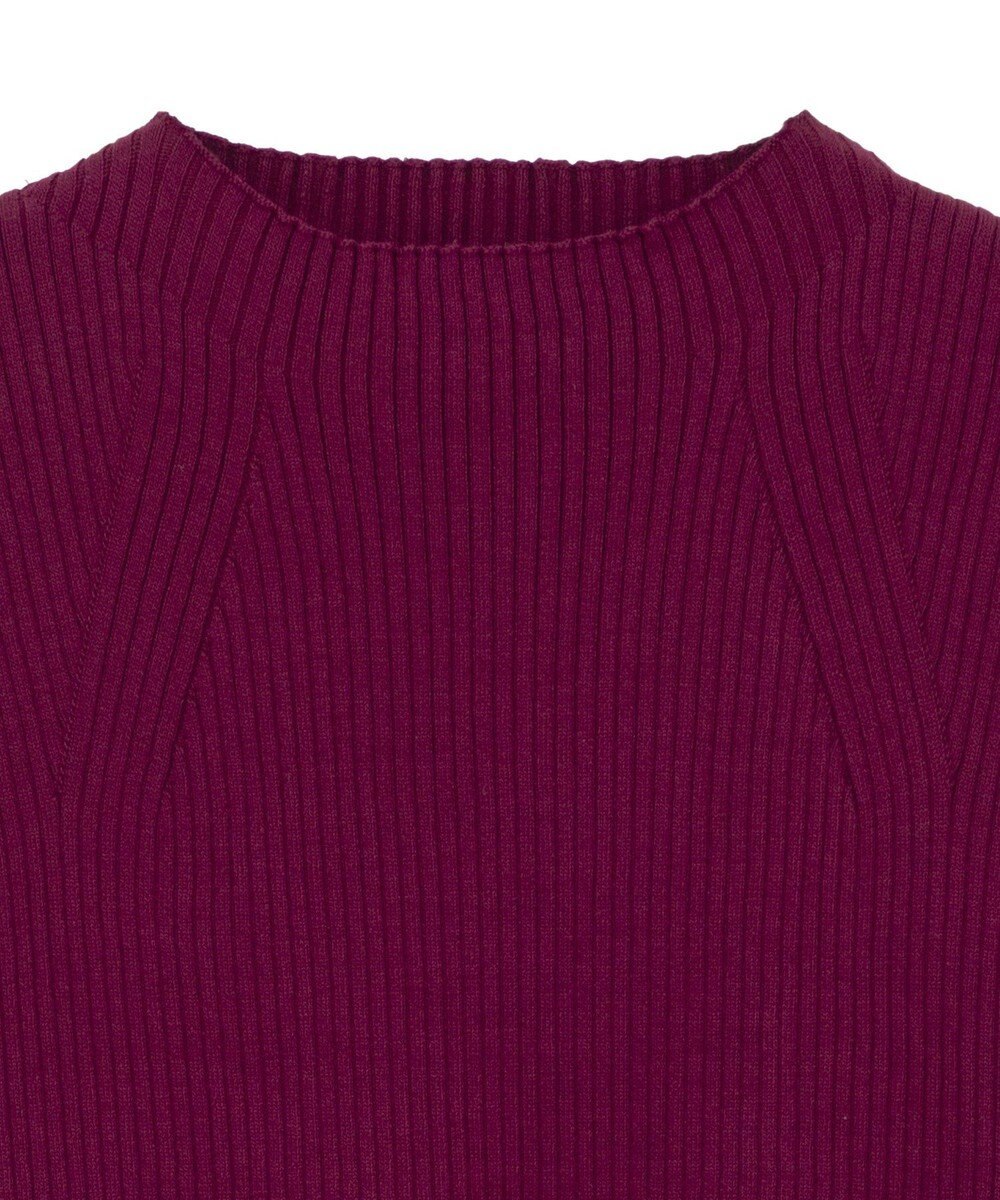 earth music&ecology ランダムリブボトルネックノースリーブニット 