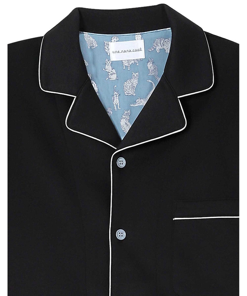 une nana cool 【綿混】ハイゲージダブルエアー メンズ長袖開襟 MADE WITH LIBERTY FABRIC 