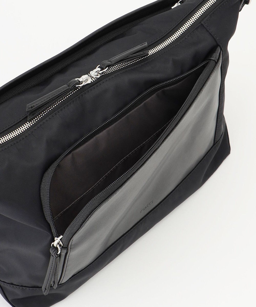 Y'SACCS ナイロン×リサイクルレザー　コンビマルチショルダー 