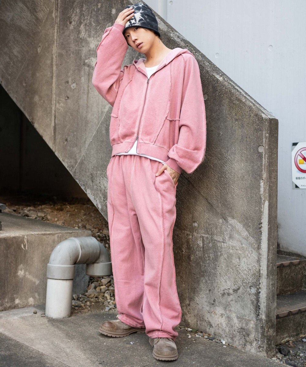 WEGO 【ユニセックス着用ITEM/MLサイズ展開】スウィッチングZIPパーカー 