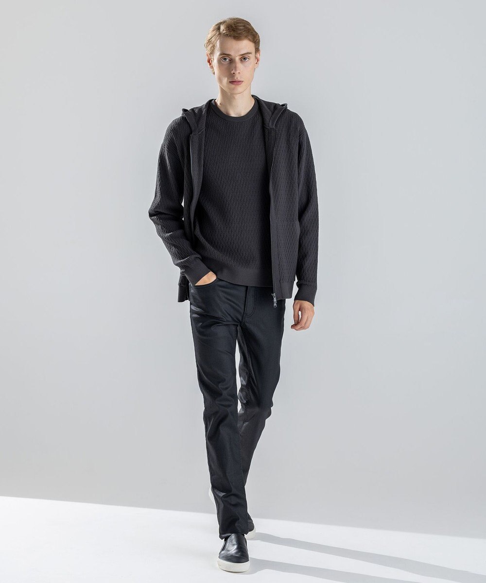 JOSEPH HOMME 【新柄】  ヴィスコースリンクス　ジップアップニットフーディー 