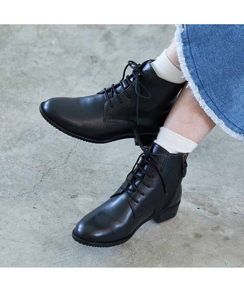 ing <ing>【WEB限定】【サスティナブルシリーズ】レースアップショートブーツ 