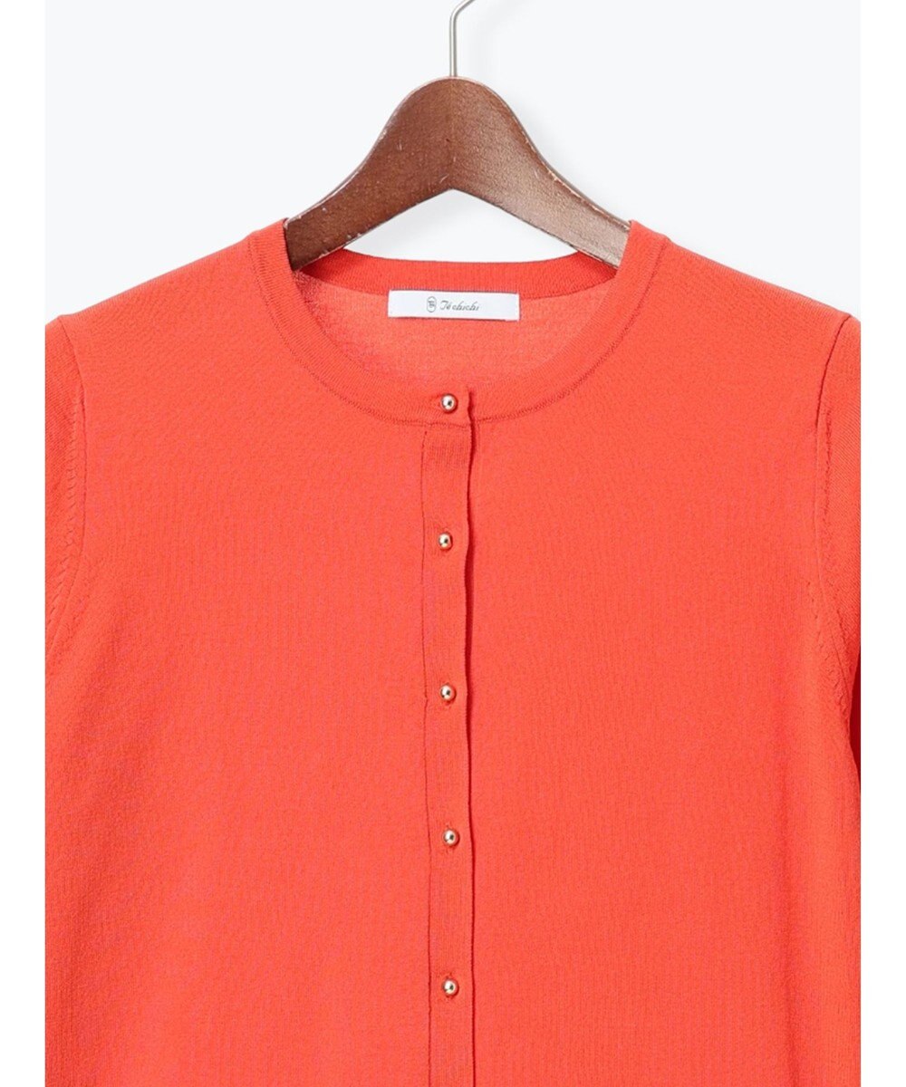 Te chichi 14G綿ポリクルーカーディガン 