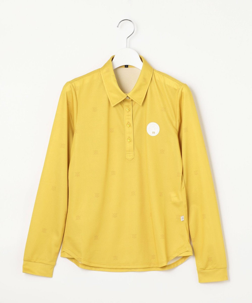 23区GOLF 【WOMEN】ワッペンプリント鹿の子シャツ 