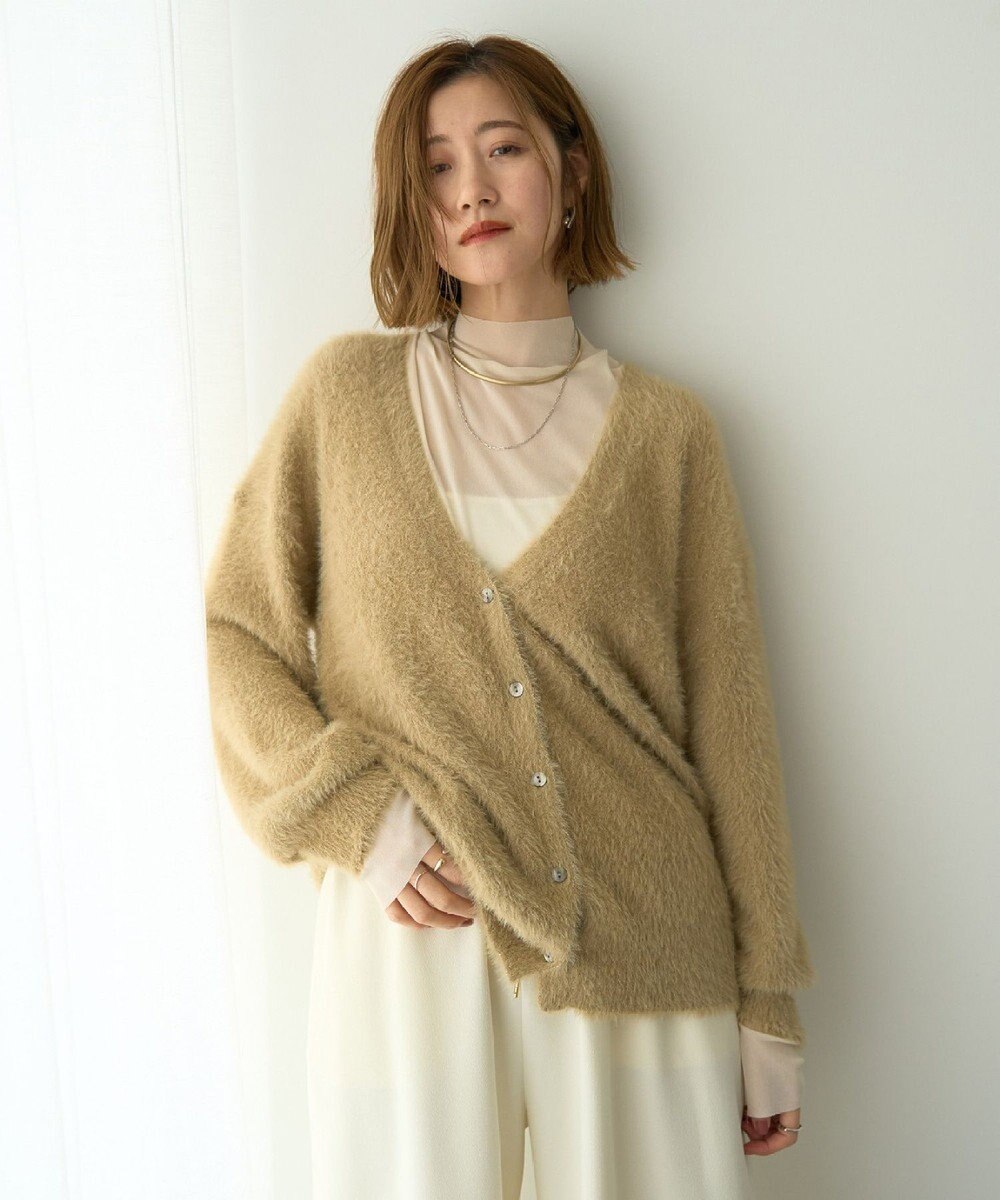 YECCA VECCA ラメシャギーカーディガン 