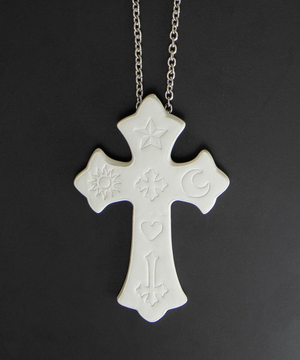 WEGO 【ユニセックス着用ITEM】MPUエンボスロゴクロスネックレス 