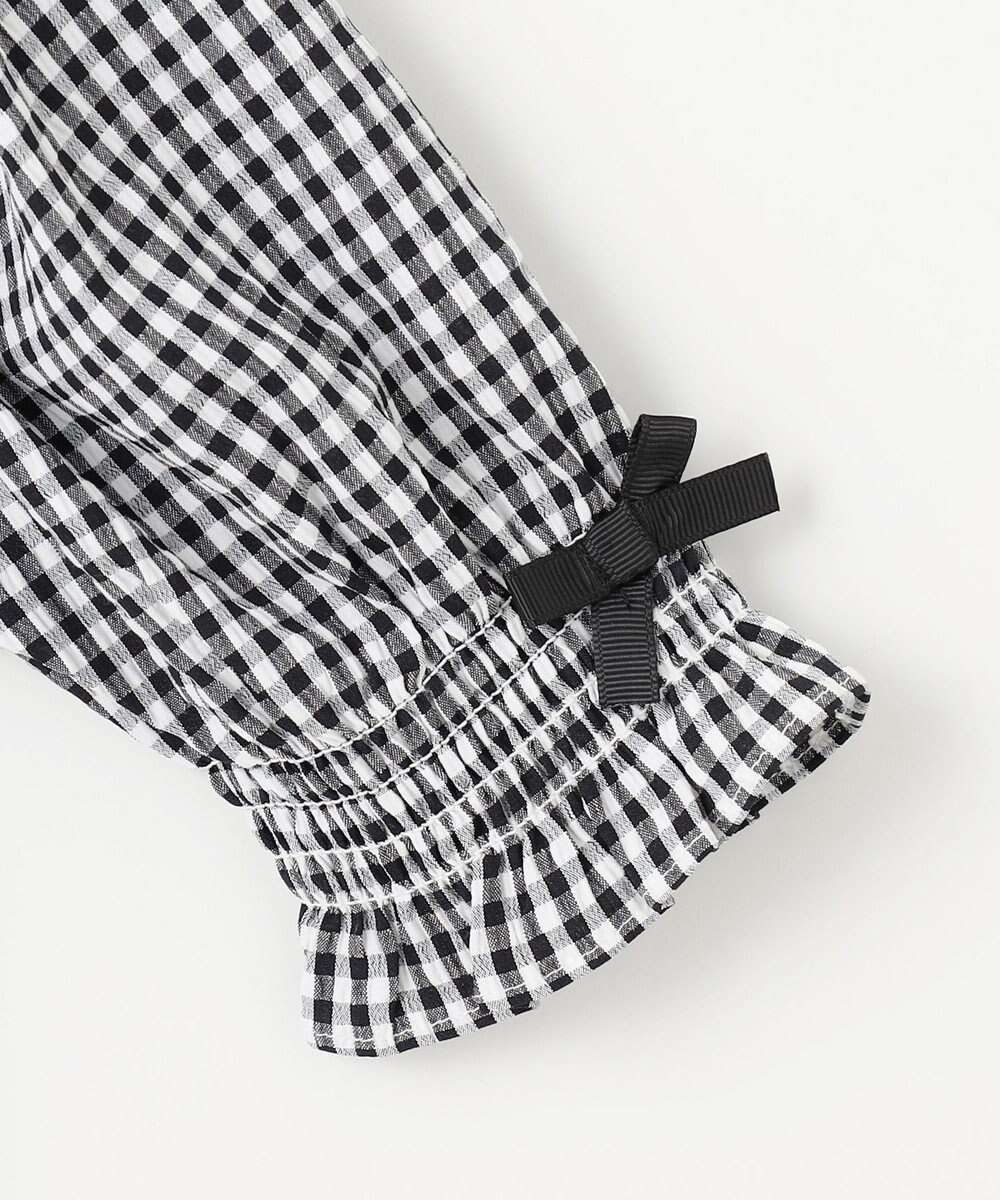 ANY KIDS 袖ギンガム 七分袖 Tシャツ 