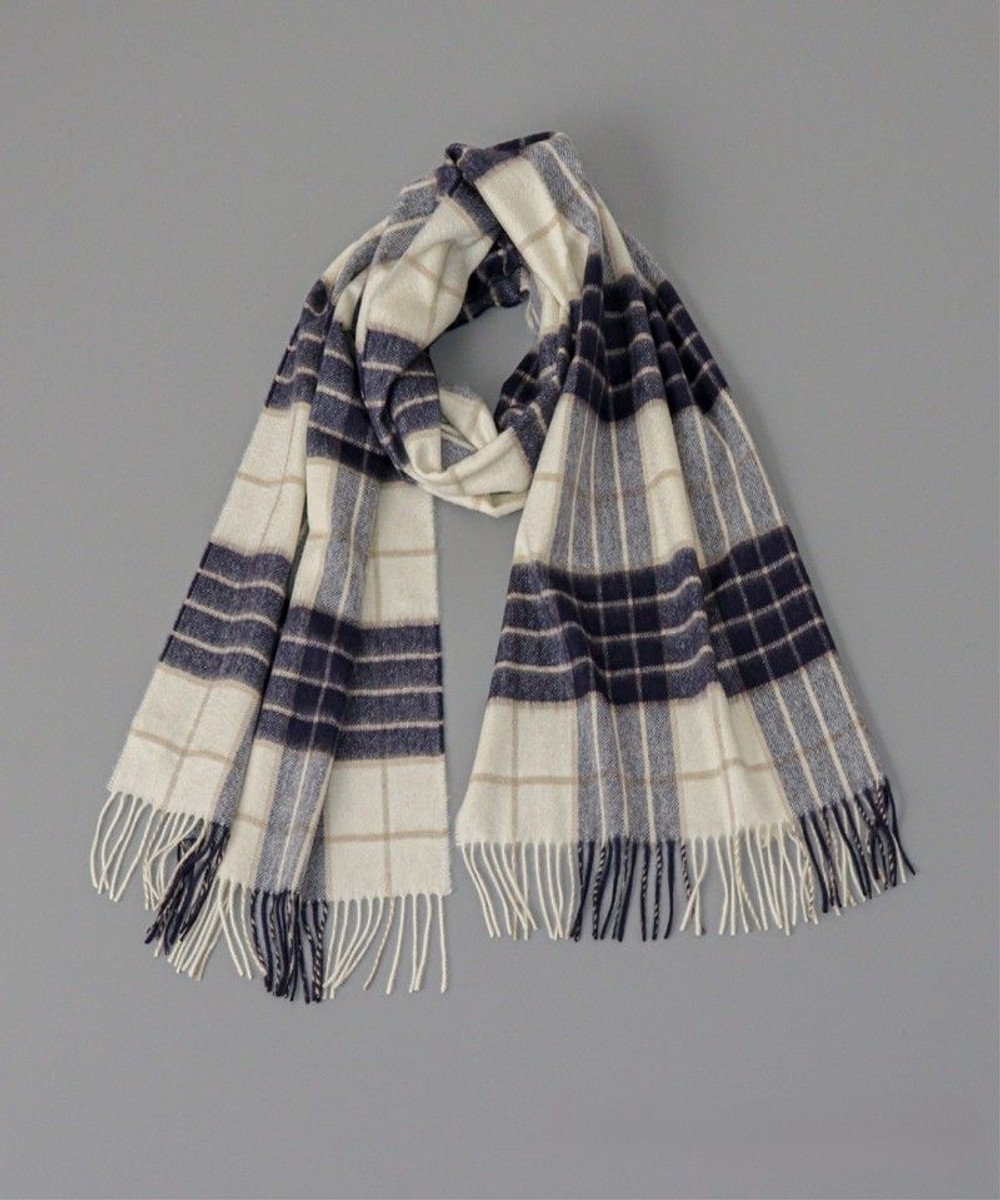 AURORA 【Johnstons of Elgin（ジョンストンズ オブ エルガン）】 カシミヤ100％起毛チェック柄ストール 