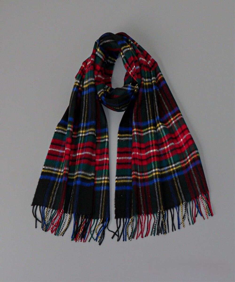 AURORA 【Johnstons of Elgin（ジョンストンズ オブ エルガン）】 カシミヤ100％起毛チェック柄ストール 