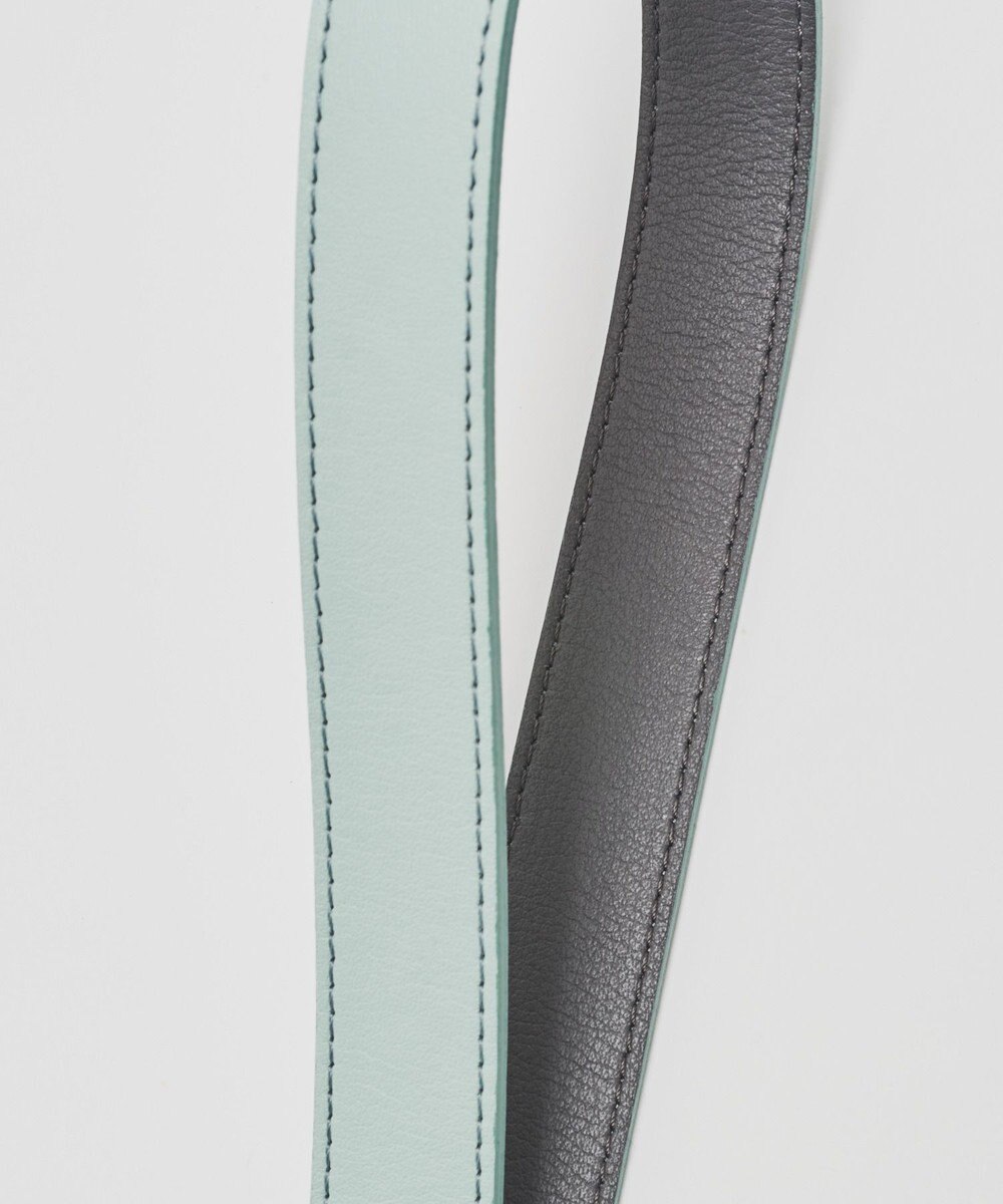 russet バイカラーレザーベルトフラットショルダーバッグ(SF-278) 