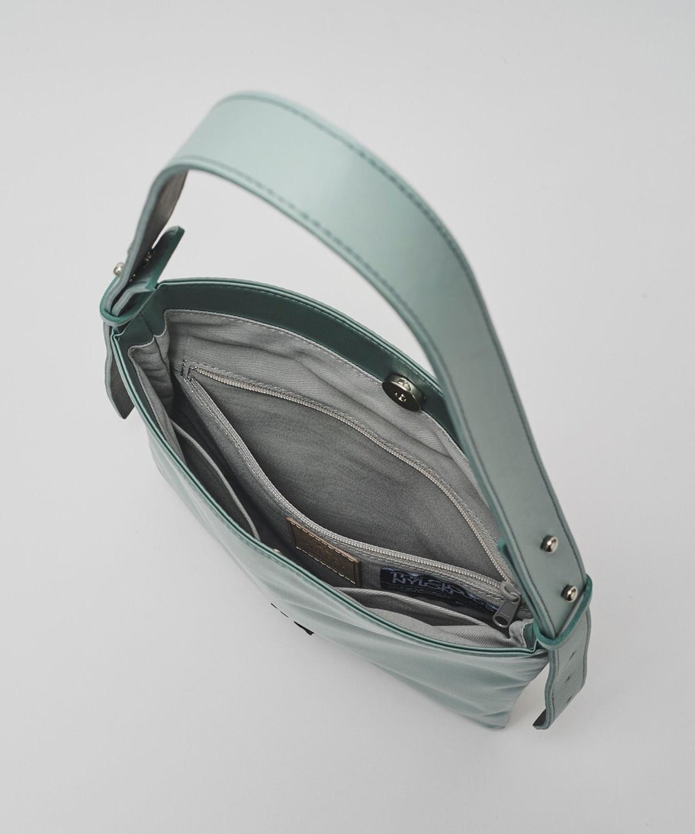 russet バイカラーレザーベルトフラットショルダーバッグ(SF-278) 