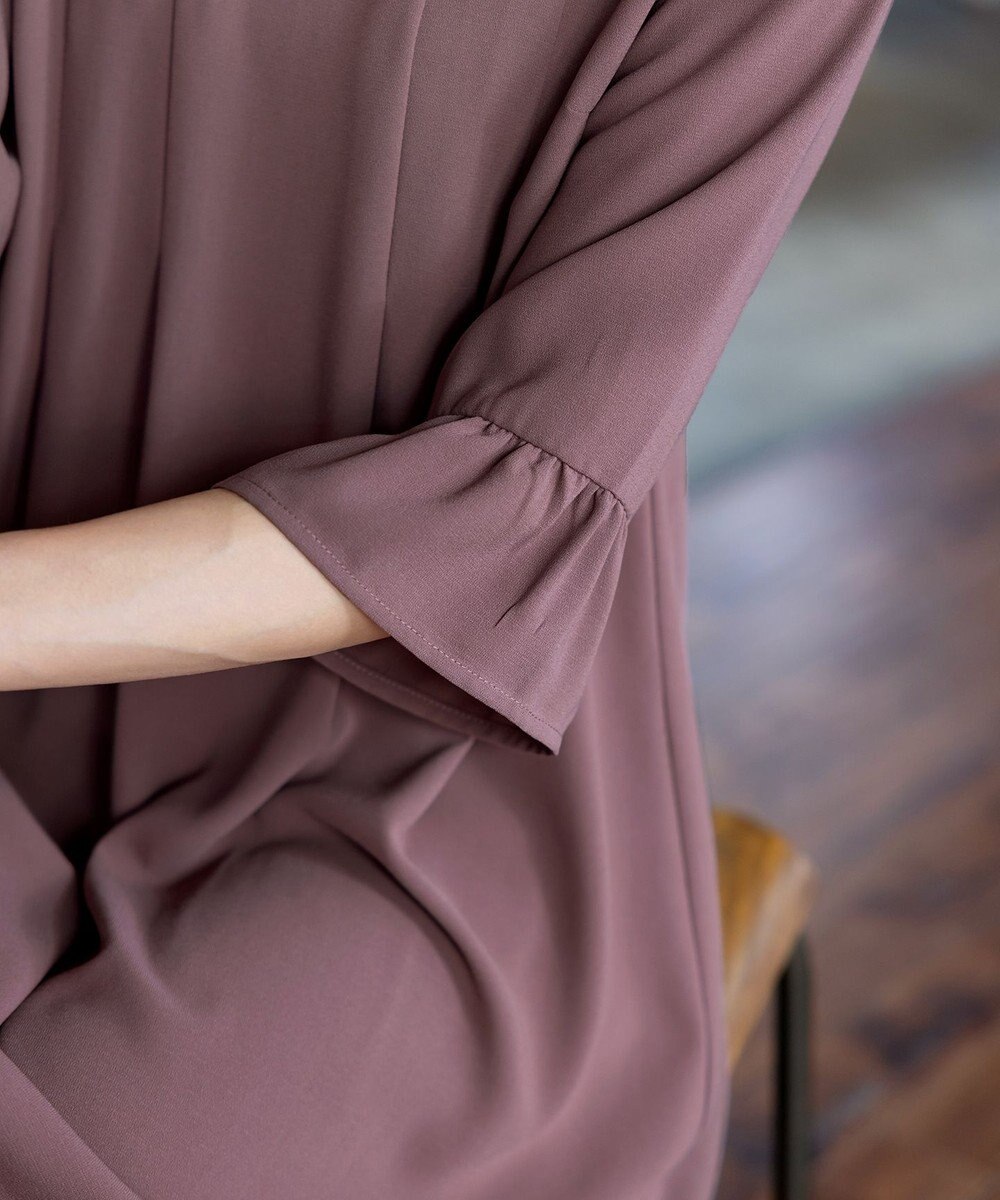 Tiaclasse 飴玉パールフレア袖ワンピース 