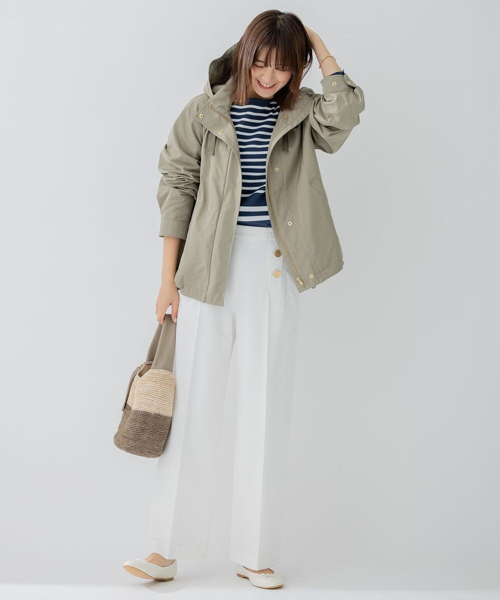 23区 【洗える】ラスターコットンポリエステル ボーダー ニット 