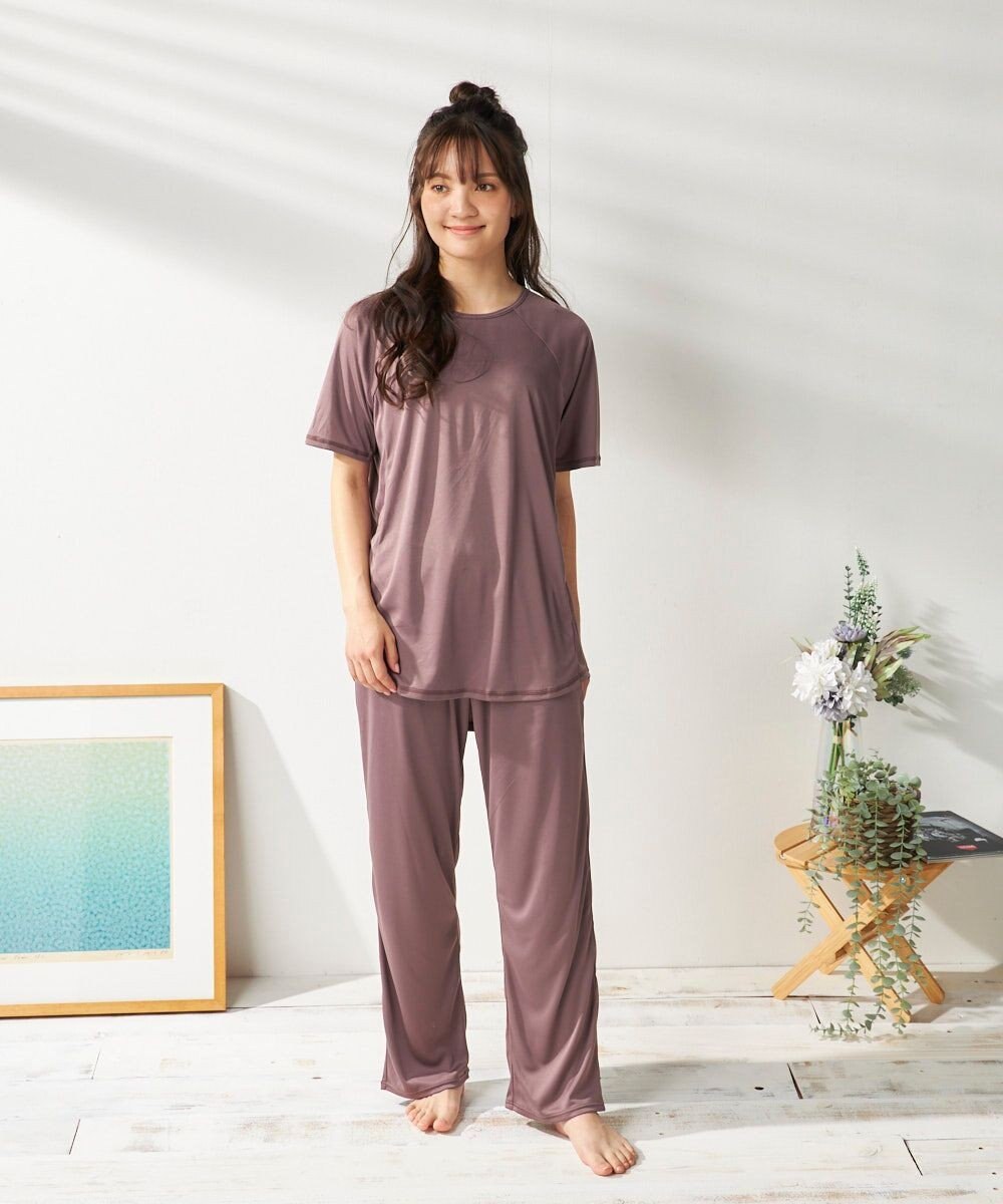 OP／FILA 【FILA】犬や猫の毛がつきにくいルームウェア上下セット/半袖 