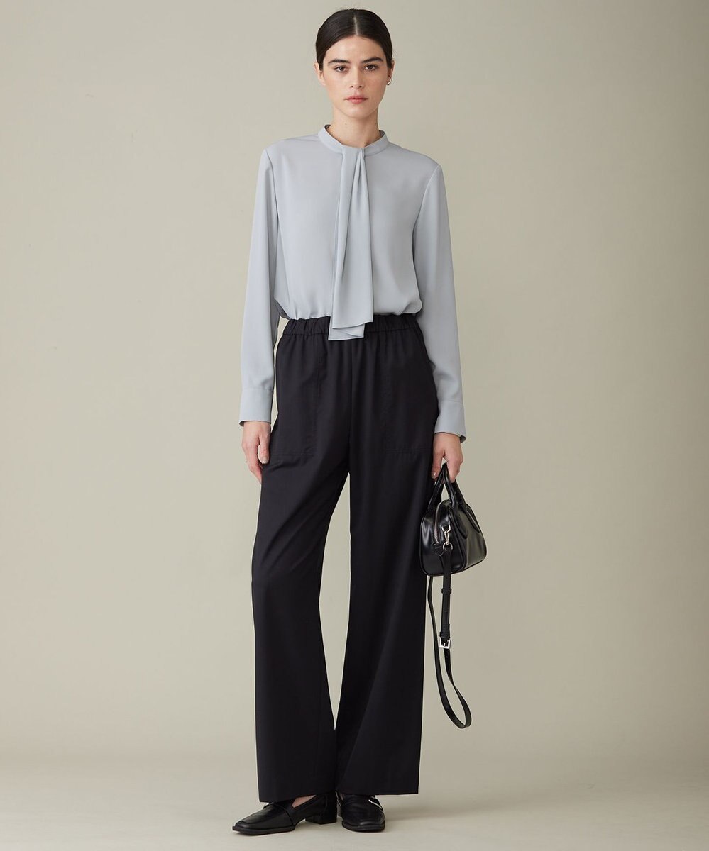 ICB 【洗える】 TWブロード ワイドストレートパンツ 