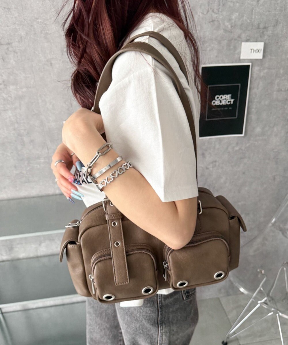 WEGO アイレットデザインボストンバッグ 
