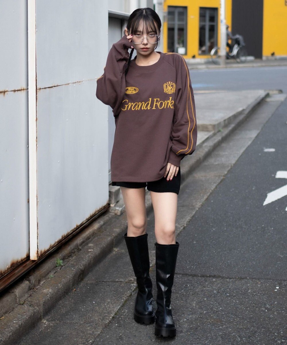 WEGO 【ユニセックス着用ITEM】ショートドロストラインプルオーバー 