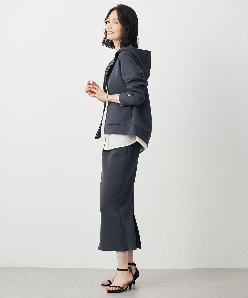 J.PRESS LADIES ダンボールジャージー ジップアップ パーカー 