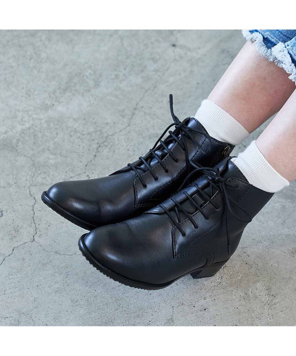 ing <ing>【WEB限定】【サスティナブルシリーズ】レースアップショートブーツ 