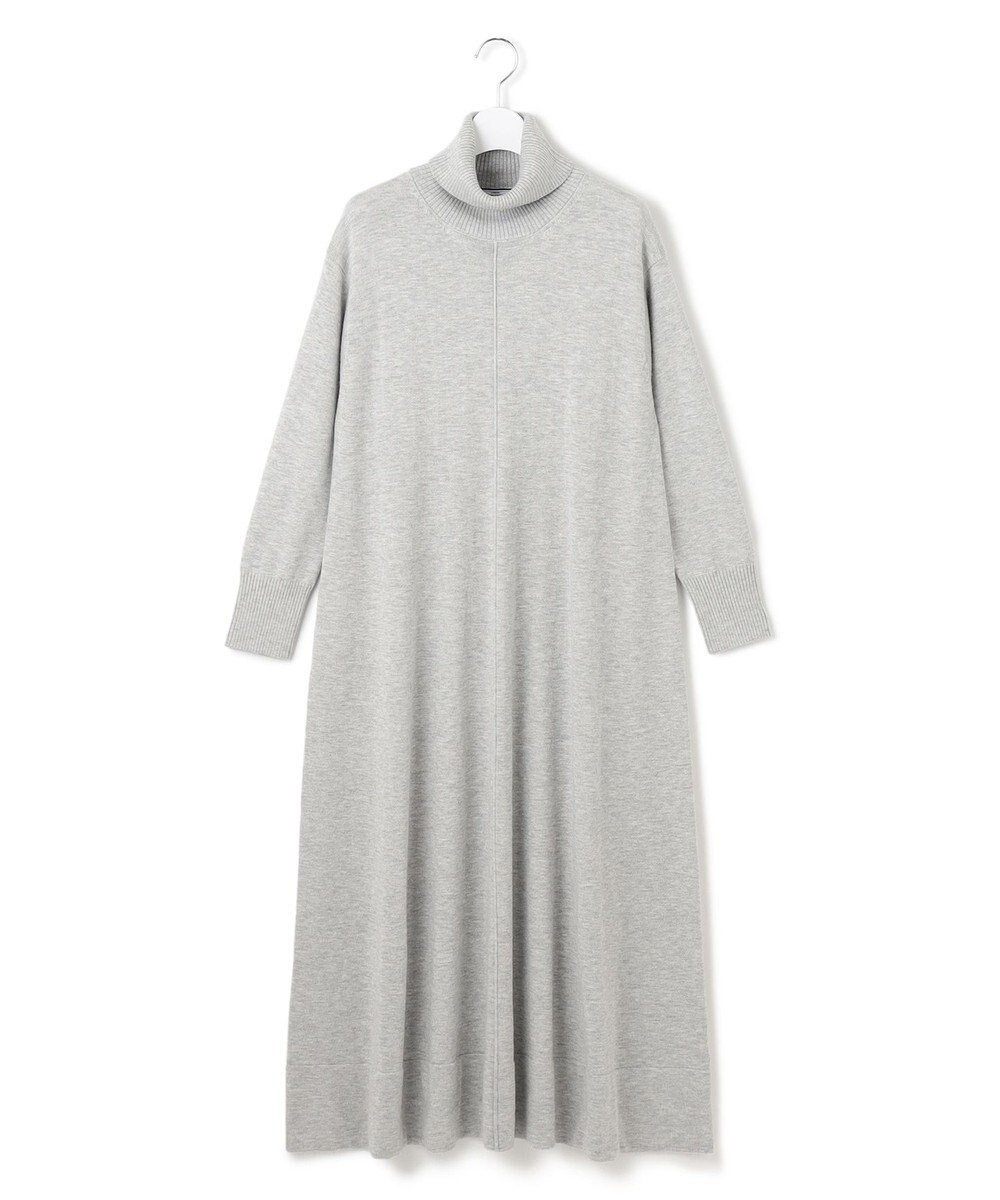 J.PRESS YORK STREET 【WOMEN】ANTI PILLING WOOL Aラインニットワンピース ライトグレー系