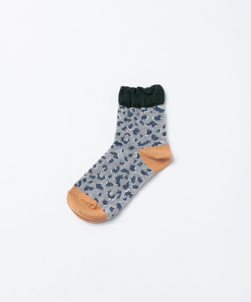 TRICOTE LEOPARD PATTERN SOCKS / レオパード柄ソックス 94L.GRAY