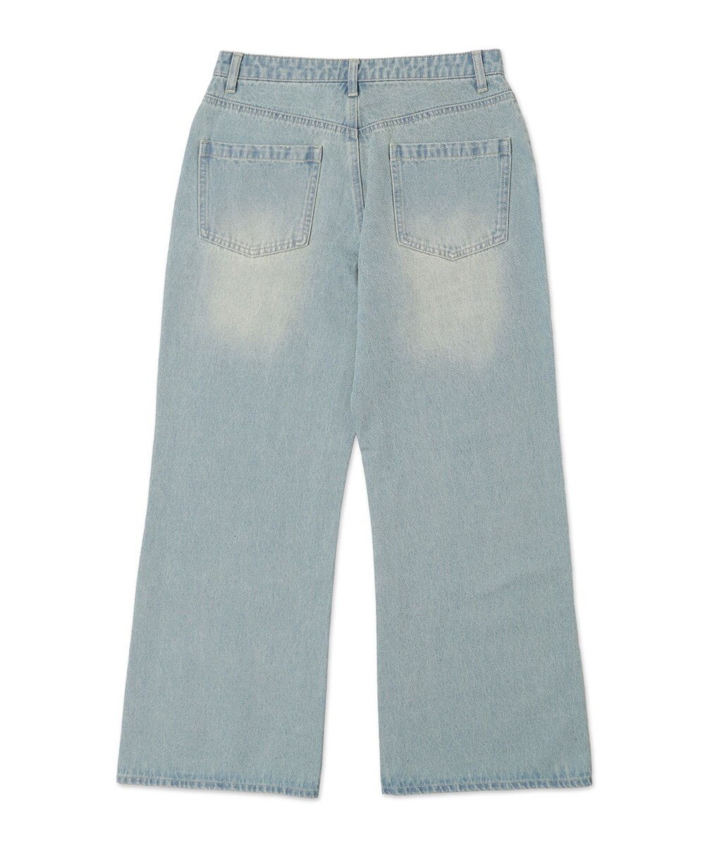 WEGO ボタンフライローライズフレアデニム 