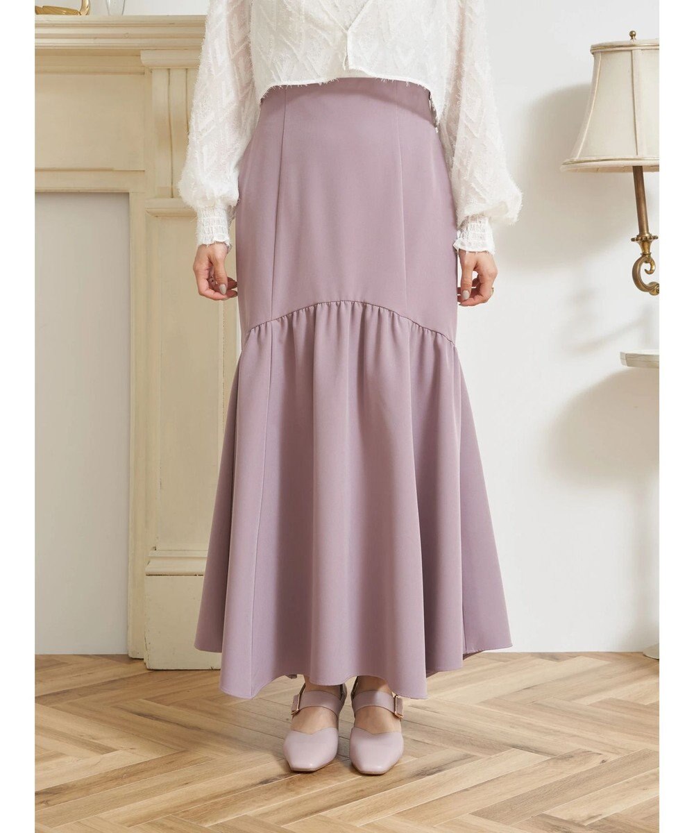 earth music&ecology ギャザー切替マーメイドスカート 