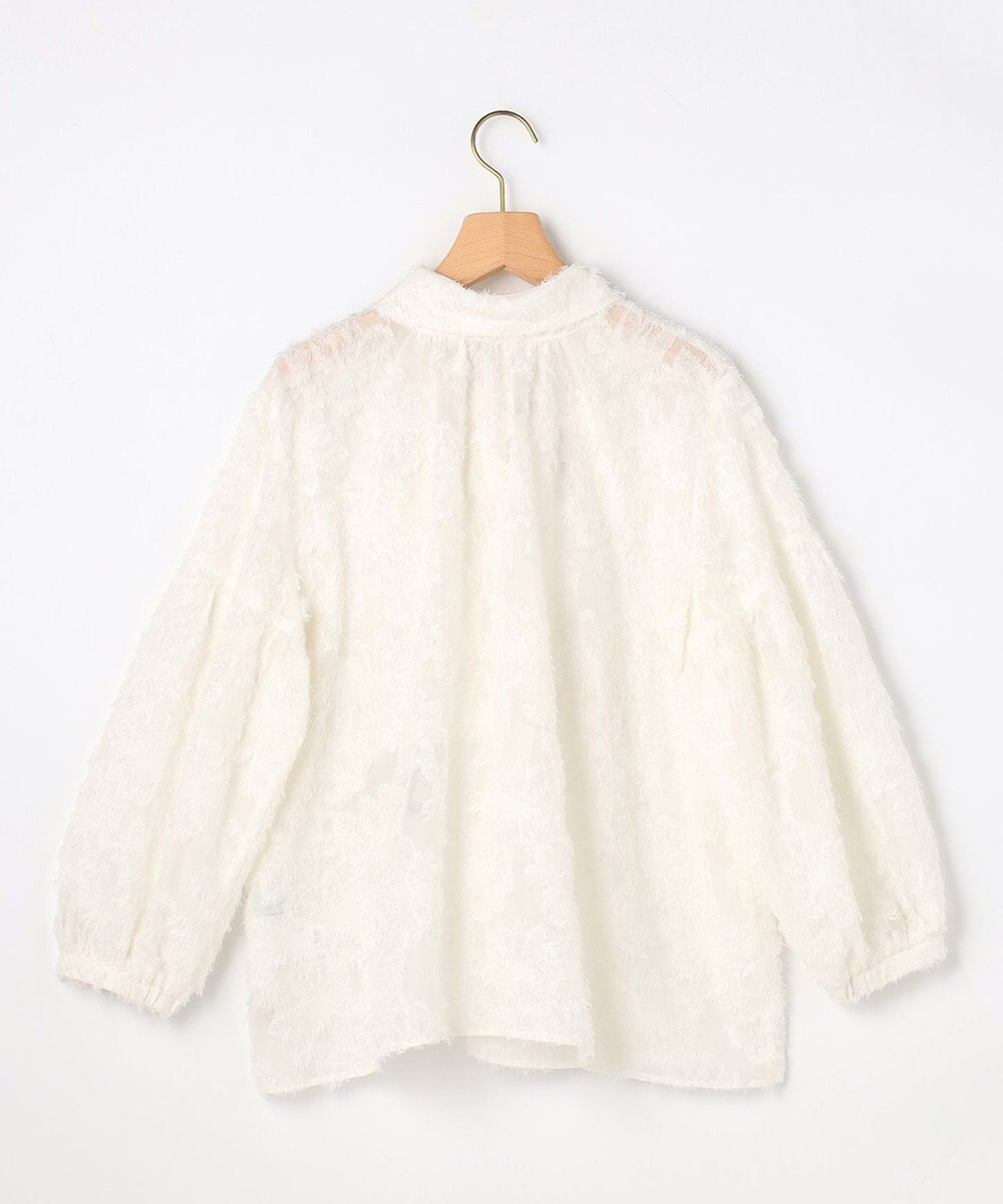 組曲 L 【KUMIKYOKU NAVY / 前後着用可】ヘアリーシフォン ブラウス 