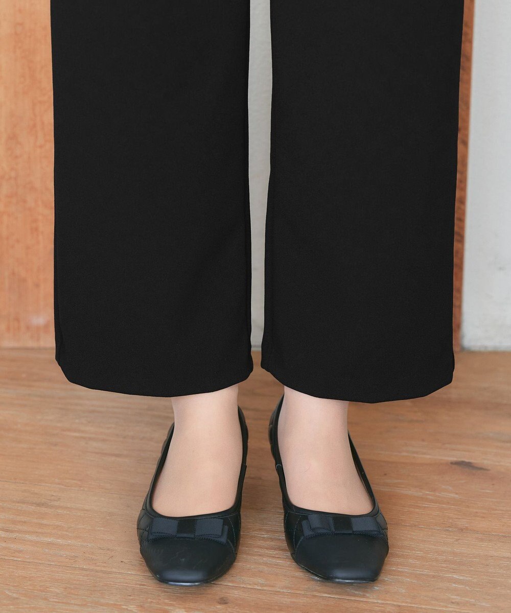 Tiaclasse L 【日本製・洗える】ジョーゼットニットワイドパンツ 