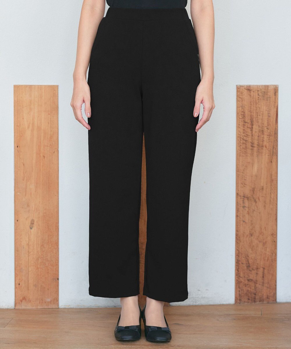 Tiaclasse L 【日本製・洗える】ジョーゼットニットワイドパンツ 