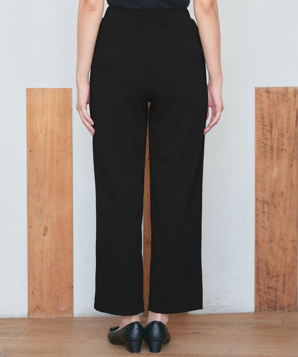 Tiaclasse L 【日本製・洗える】ジョーゼットニットワイドパンツ 