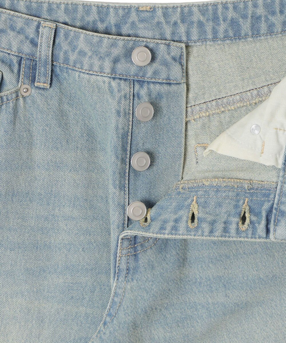 WEGO ボタンフライローライズフレアデニム 