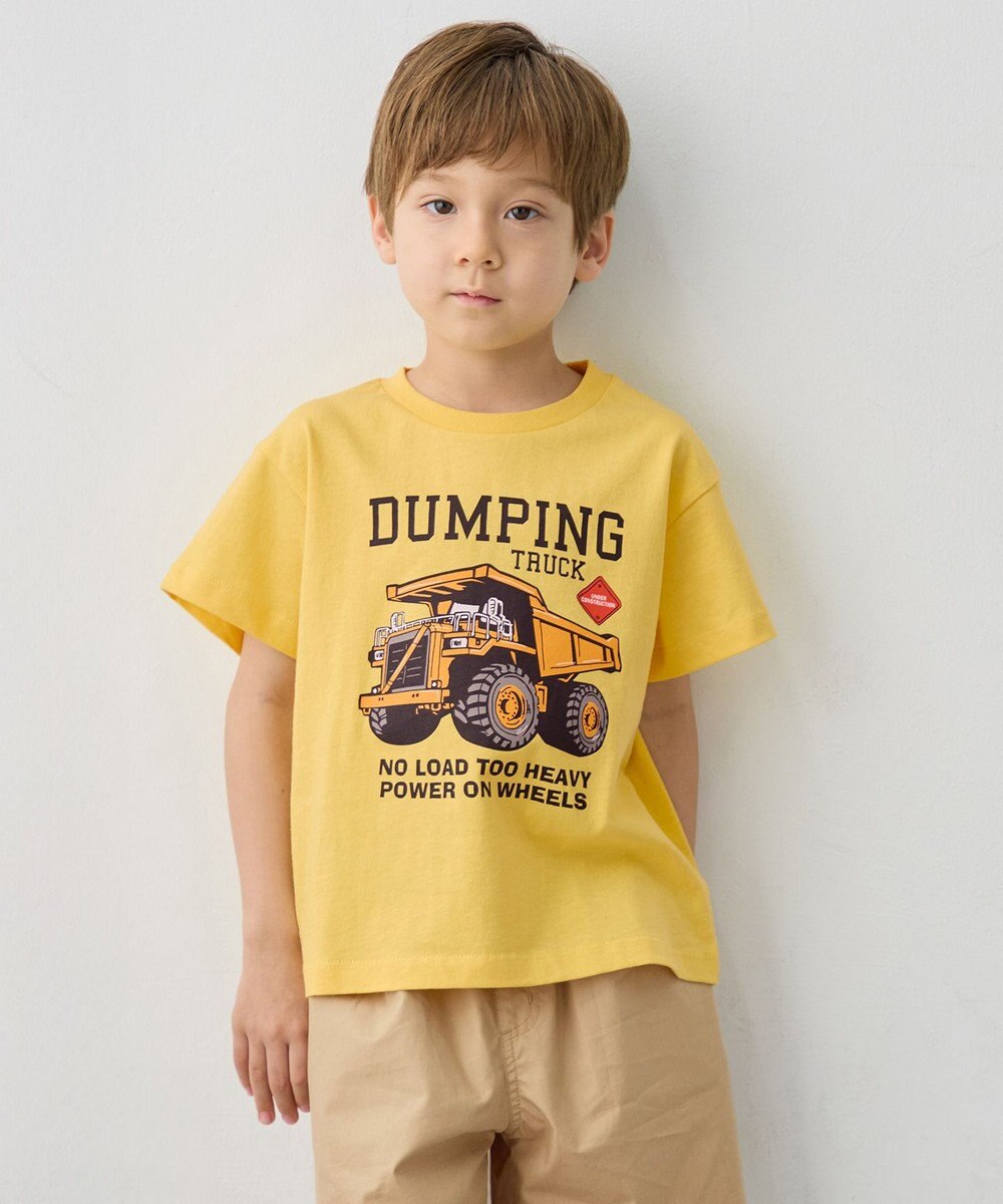 ANY KIDS 【洗濯機可能】はたらく車プリント 半袖Tシャツ 