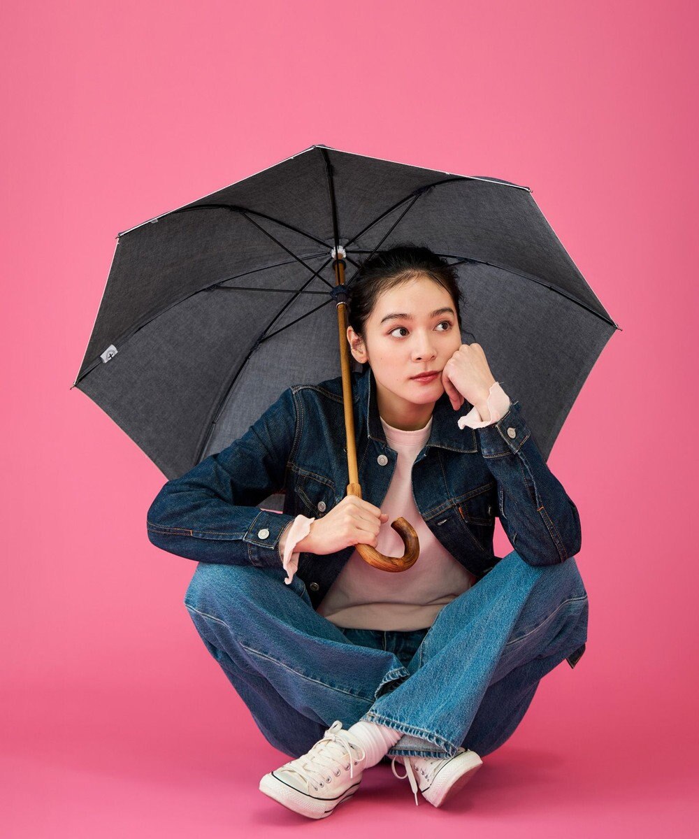 +RING 【プラスリング】【限定/日本製】岡山デニム 晴雨兼用長傘 52cm SR452 NVY 