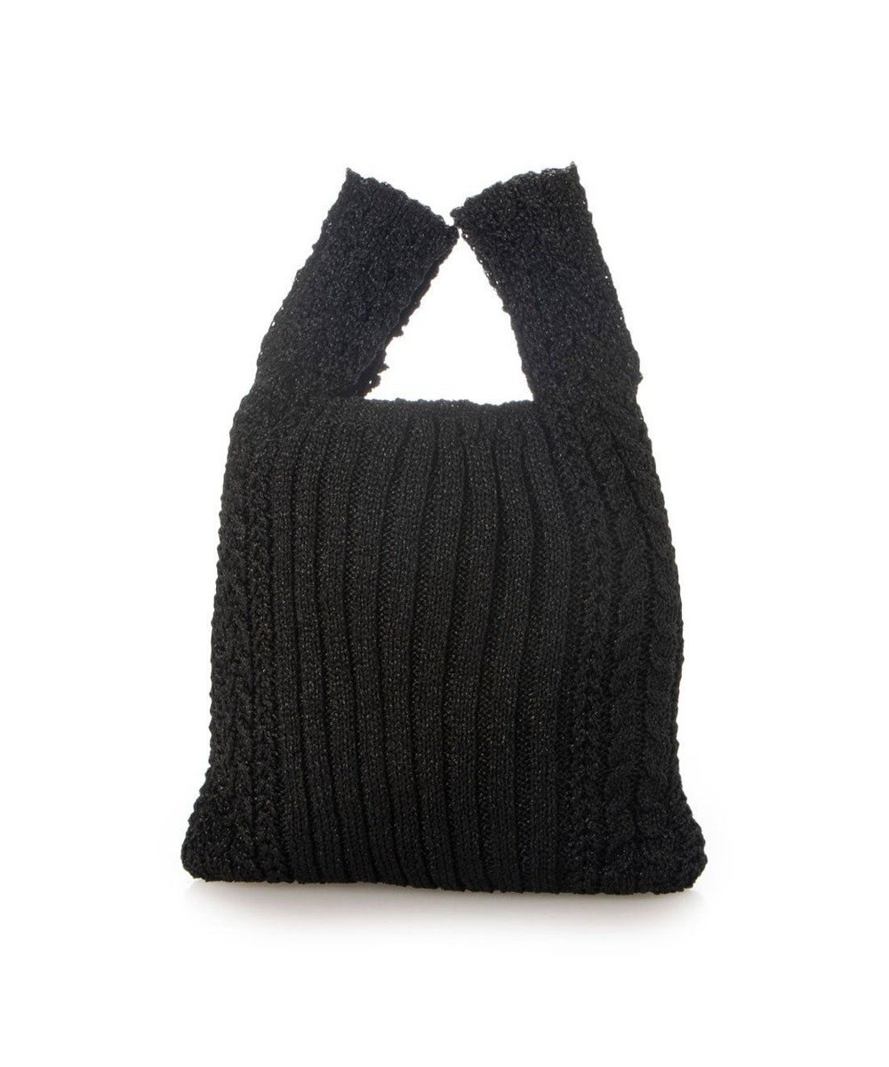 UNBILLION カシュカシュ cachecache / ケーブル編みラメショッパーミニトート 