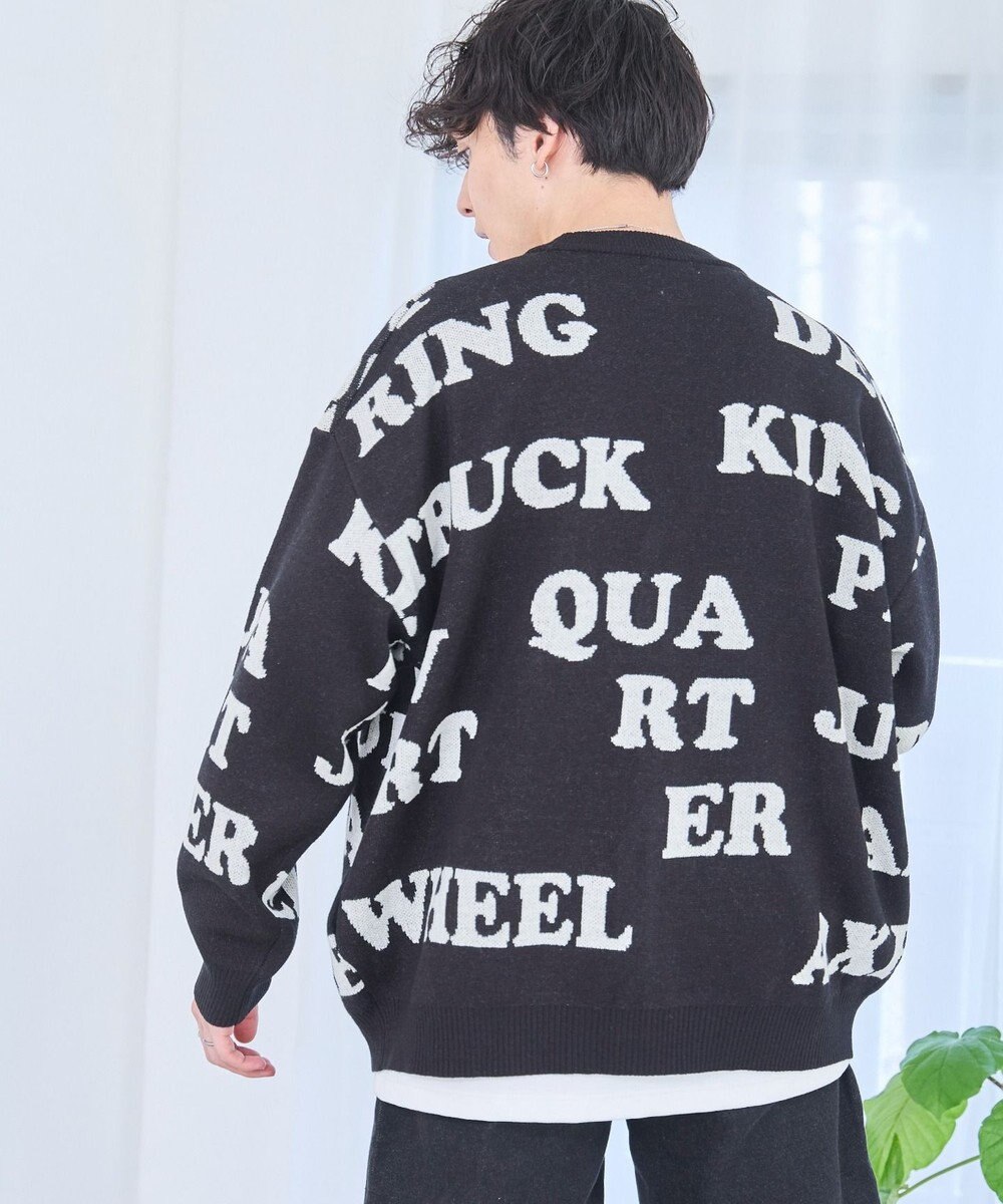 WEGO オーバーフィットロゴカーディガン 